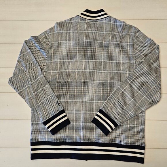 Todd Snyder Knit Glen Plaid Full-zip Bomber Jacket -- NWT -- Large - Picture 2 of 7